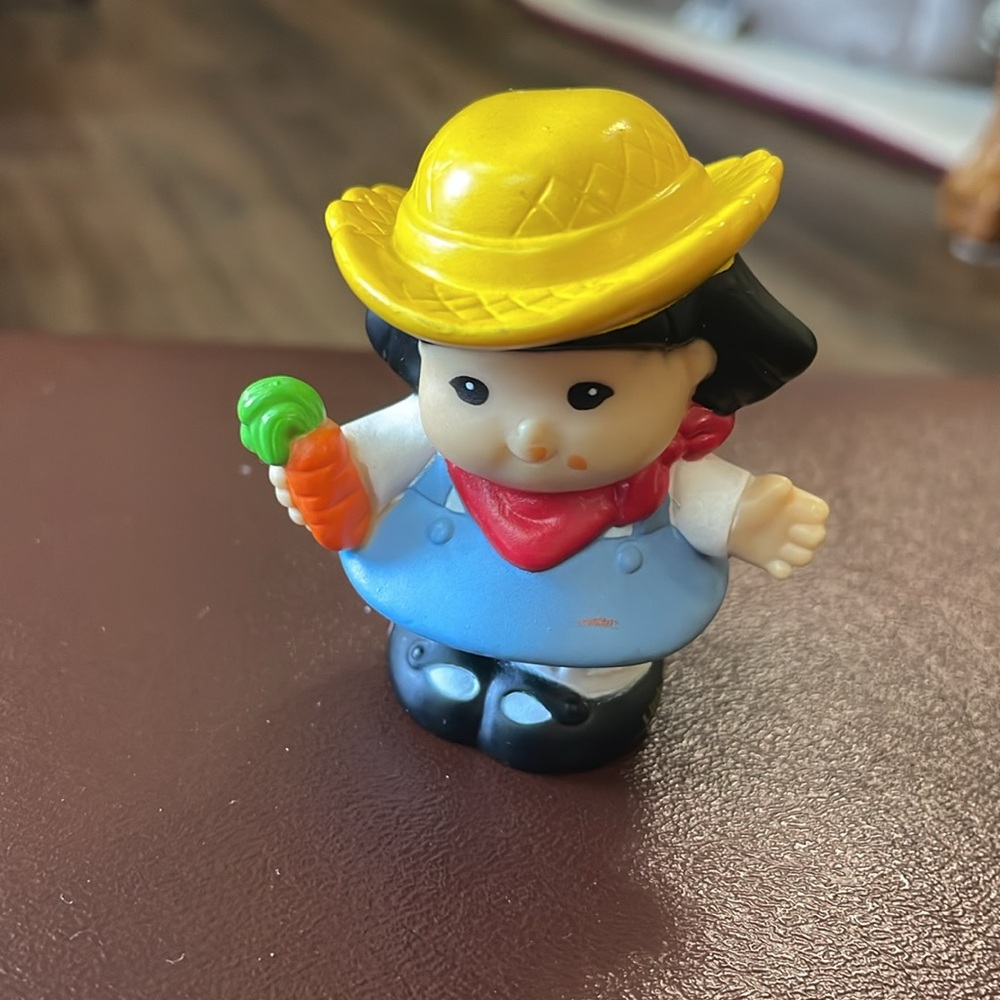 VTG Fisher Price Little People SONYA LEE FARMER GIRL Asian w/ Carrot replacement